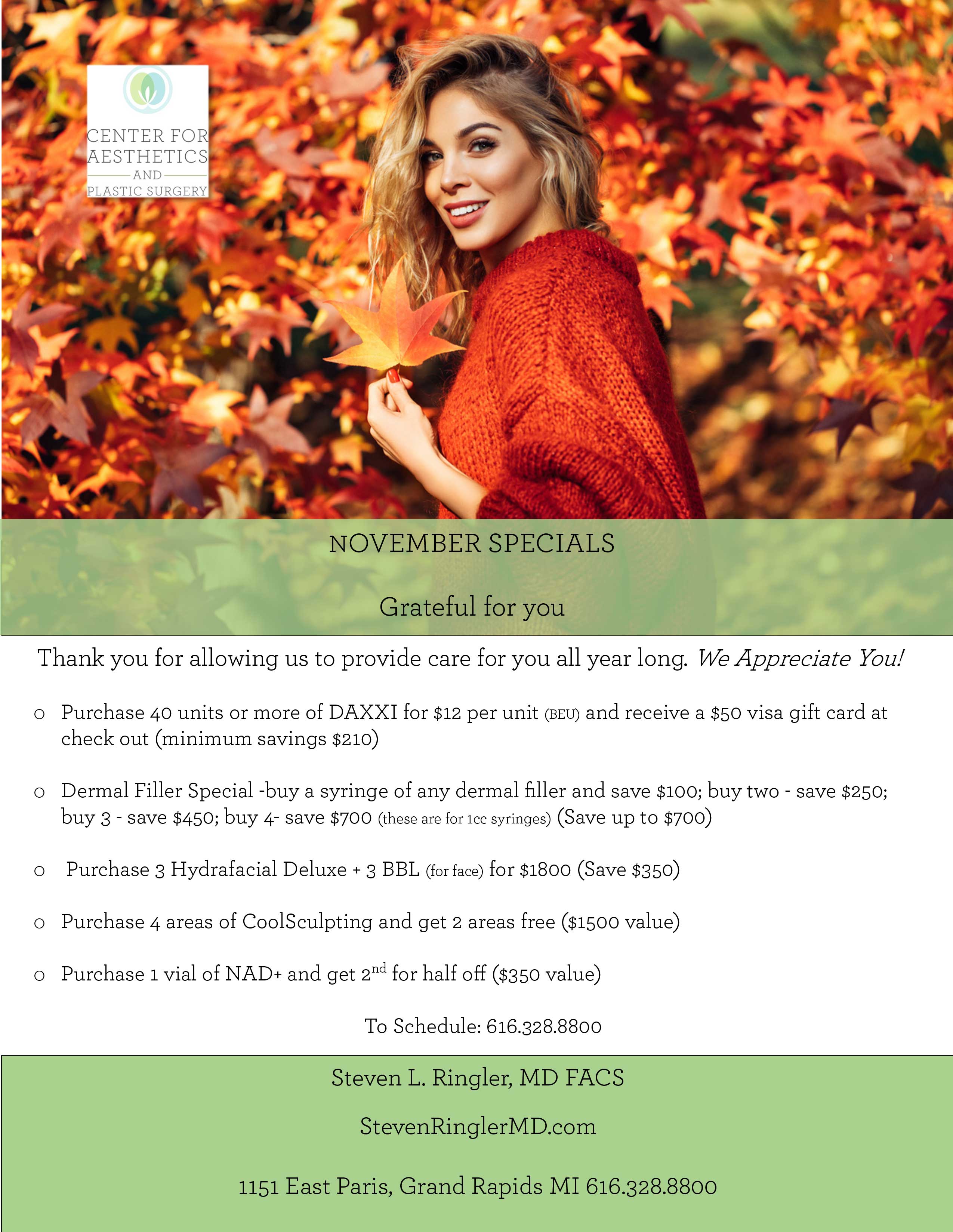 Specials on Plastic Surgery in Grand Rapids